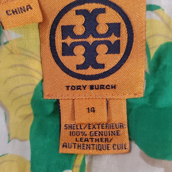 Tory Burch Leather Women's White Military Style Jacket Coat 14 Fits 10 12 - Picture 10 of 14